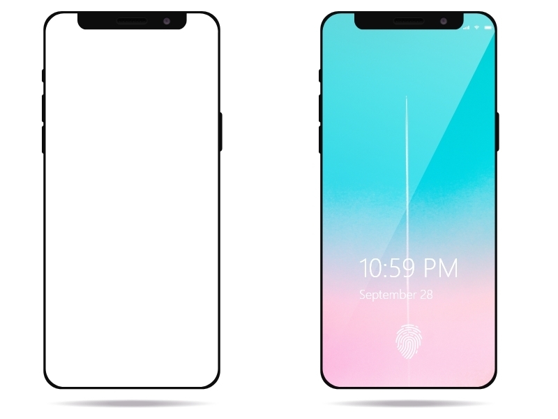 Iphone X mockup for Xd iphone x mock up vector xd