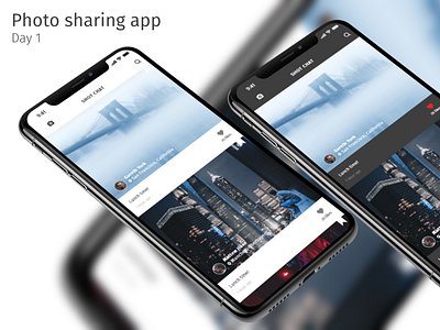 Photo Sharing App app design mobile ui xd xddailychallenge