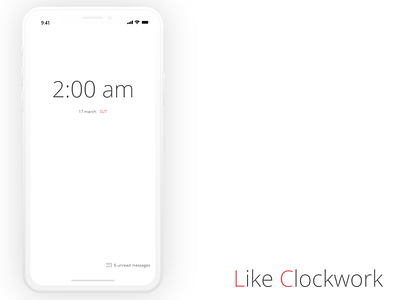 Lock screen adobexd app clock minimalism mobile