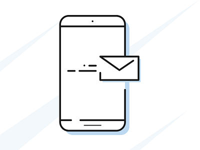 Sending email icon app design icon message minimalism mobile outline ui vector web