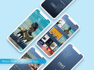 Movie Rent or Purchase Mobile App for iPhoneX app iphonex mobile movie app ui web design