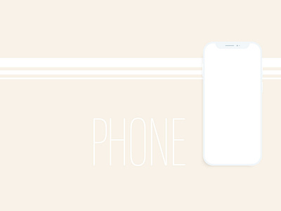 Just White Phone device illustration minimalism mobile mockup phone smartphone vector