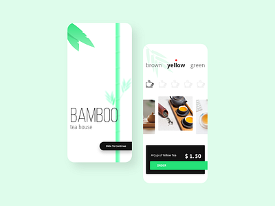 Tea House app app design minimalism mobile tea ui ui ux