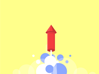 Red rocket is starting illustration minimal minimalism rocket vector