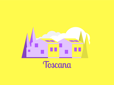 Toscana flat illustration italy minimal minimalism toscana vector