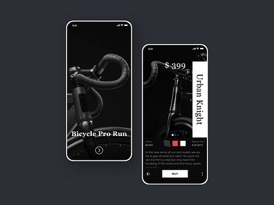 Bucycle shop app bicycle dark design ecommerce ecommerce shop minimal mobile shop store ui web