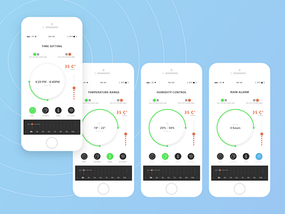 Smart greenhouse app app climate control design greenhouse mobile smart smartphone ui web