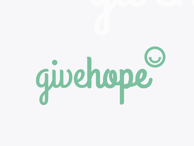 Give Hope charity corporate foundation identity logo non-profit smile volunteer