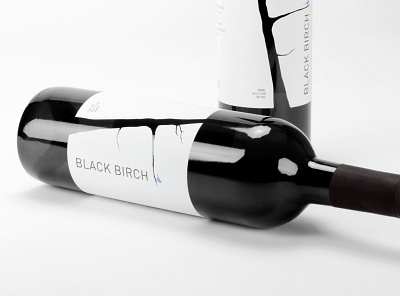 Black Birch Vineyard branding design logo wine wine label