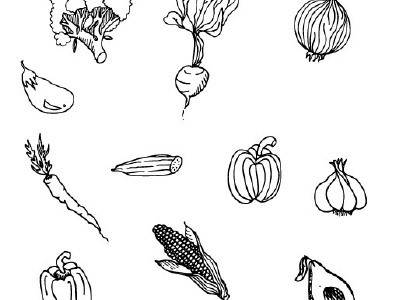 Vegetable Illustrations design drawing graphic hand illustration vegetables