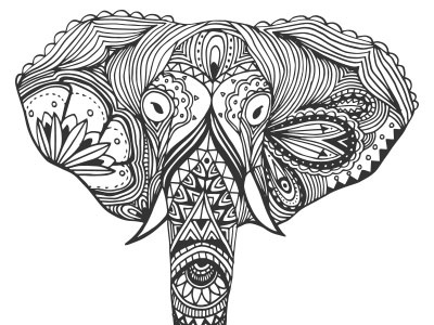Elephant Illustration african artist designer drawing elephant graphic illustration vector