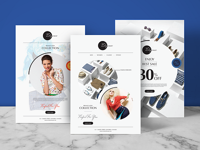 3 Elegance Editorial Postcard Flyer Templates