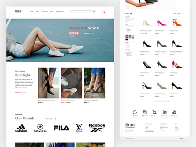 Online Shoe Store Design