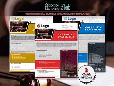 Law Firm Capability Statement Template branding capability statement design graphic design logo ms word small business