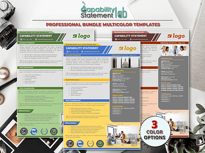 Modern Capability Statement Template branding capability statement capability statement template graphic design ms word small business