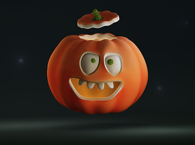 Mr. Pumpkin:) 3d art cg character graphic halloween pumkin