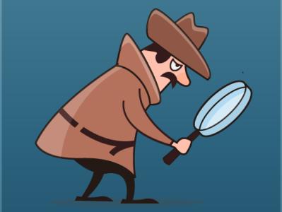 Detective cartoon character design detective icon illustration vector