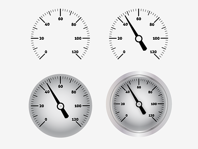 Pressure Gauge grey icon illustration pressure gauge simple illustration