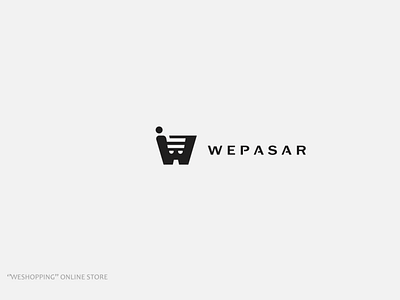 Logo concept design graphic icon logo mark olineshop shop vector