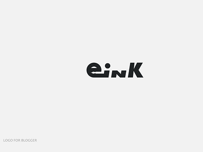 Logo concept eink graphic icon ink logo logotipe mark typography vector