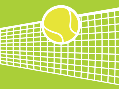 Tennis art cartoon design graphic green illustration poster sport tennis vector