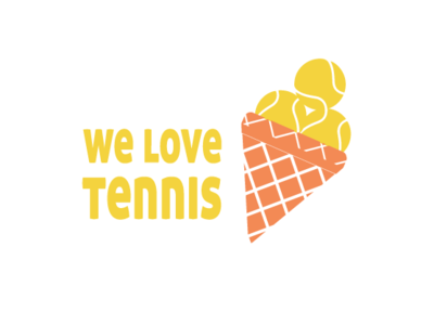 Tennis art cartoon design flat fun graphic ice cream icon illustration simple sport tennis vector