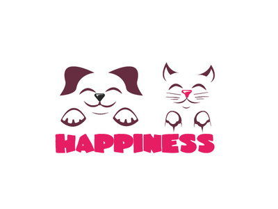 Cat And Dog art cartoon cat character design dog fun graphic icon illustration typography vector