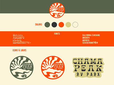 Chama Peak RV Park Branding branding design graphic design illustration logo typography