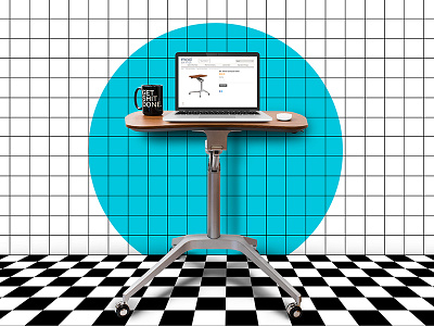 28 Days of Design: Day 9 – The Mod Office Sit-Stand Desk art direction design photo styling photography