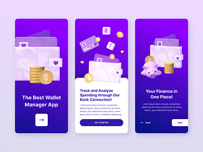 Onboarding Screens | Wallet Manager App