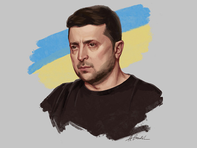 Volodymyr Zelensky digital graphic graphic design no war pencil portrait procreate ukraine zelensky