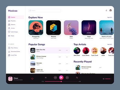 Web Music App - Musicaa
