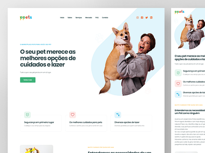 ppets brasil brazil design de interfaces designer de interfaces landing page pet pet friendly petshop site ui ui design ui designer ux ux designer website