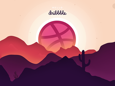 First Post background colorful colors design dribbble first graphic horizon illustration post