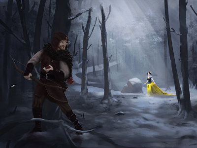 Snow White & the Huntsman art character digital drawing drawing huntsman illustration photoshop snow snowwhite storybook
