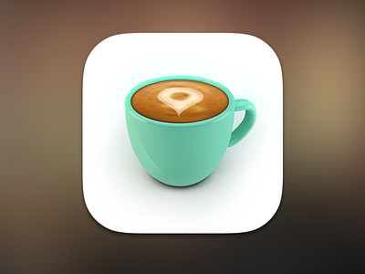 Coffee Co App Icon app app icon coffee icon iphone teal