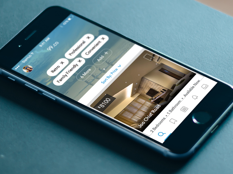 99.co App by Mark Law on Dribbble