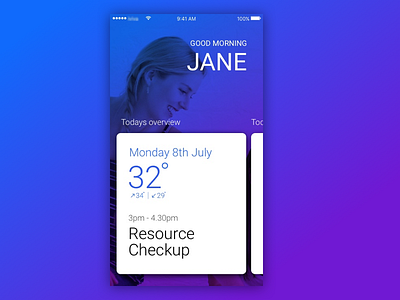 Dashboard app blue smart office ui ux