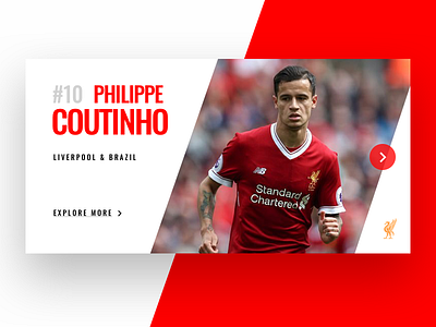 Player Overview angle animation desktop football liverpool sports ui ux