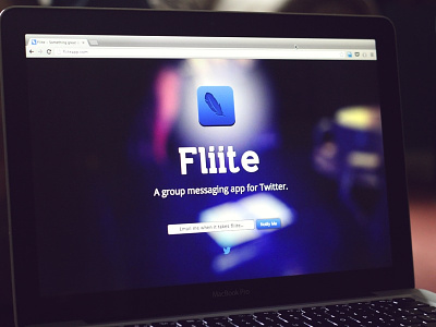 Announcing Fliite app black button dark fliite interface ios ios6 iphone iphone5 launch twitter ui ux website