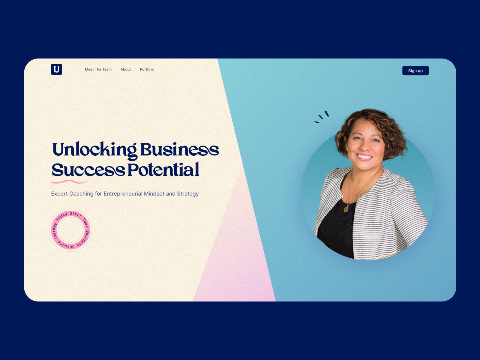 Business Coaching Website Hero Section by What IF Web on Dribbble