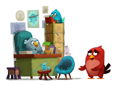 Angry Birds Children's Book character design photoshop