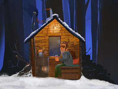 Lumberjack character design illustration