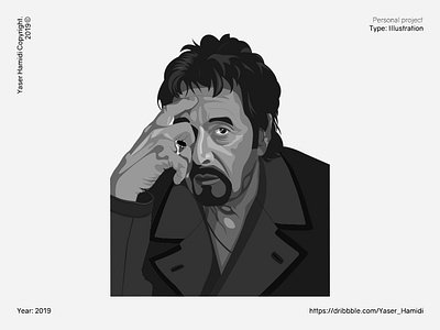Al Pacino adobe illustrator al pacino artist design designer flat design flat illustration flatdesign graphic graphic design illustration illustrator vector vector illustration
