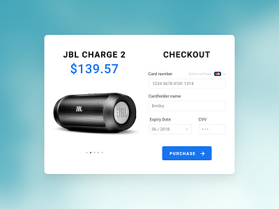 Credit Card Checkout color design figma inspiration interface minimal ui ux web