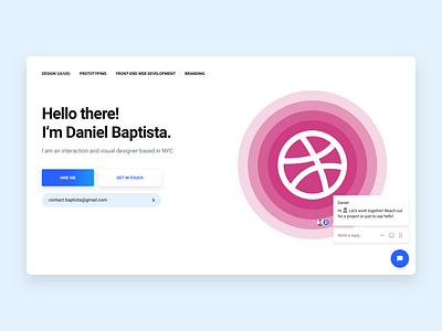 Hello Dribbble debut hello ui web