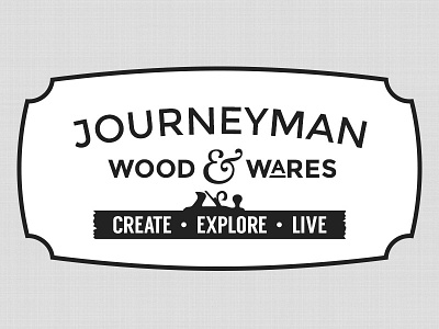 Journeyman Logo craftsman crafty handmade logo typography wood