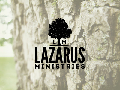 Lazarus Ministries logo usage idea logo ministry photo background tree