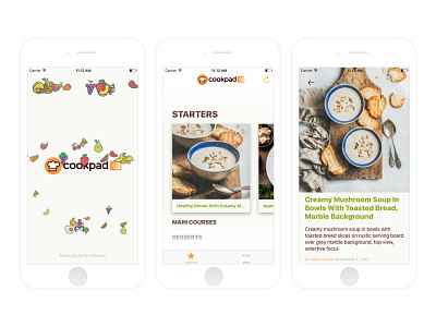 Food recipes iOS app animations cook cooking design food github ios mobile recipe recipes ui ux