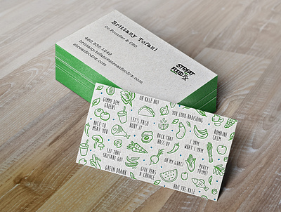 StreatFood RX brand identity branding business card graphic design green healthy illustration logo pattern
